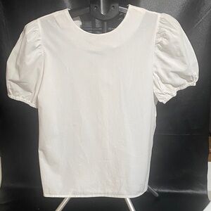 Chic White Puff Sleeve Blouse